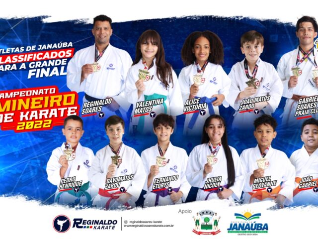 KARATEKAS DE JANAUBA CLASSIFICADOS PARA A GRANDE FINAL DO CAMPEONATO MINEIRO DE KARATE 2022